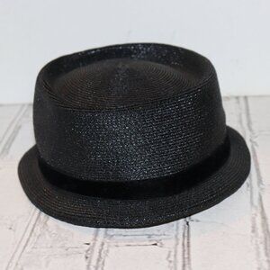 ✨ Dark Gray Glitter Fedora Hat – OS Sparkle & Edge · Modern Texture · Sleek Fit